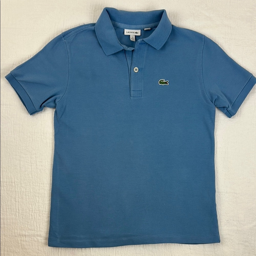 Lacoste Kids Blue Polo Shirt size 12